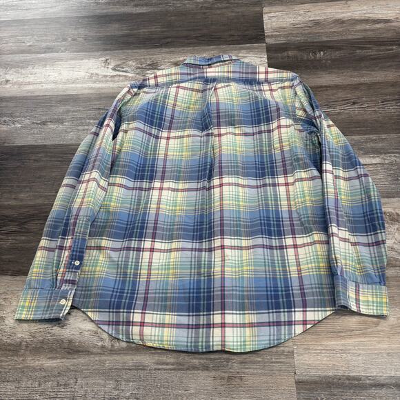 Ralph Lauren Green Blue Tartan Mens L Multi Pony Cotton Oxford Button Down Shir2 - Picture 3 of 10